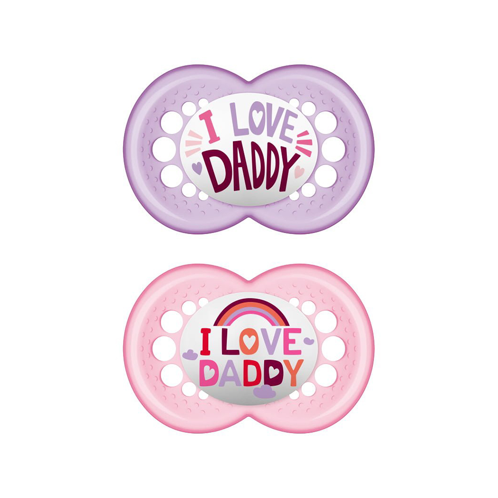 MAM - I LOVE DADDY Πιπίλα Σιλικόνης 6-16m (κορίτσι) - 2τεμ.